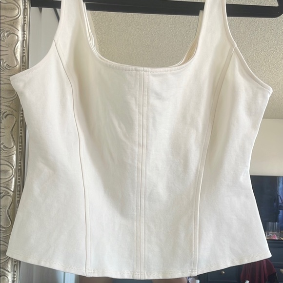 A NEW DAY Elegant Off- White Women's corset style Top-Medium - Picture 2 of 5